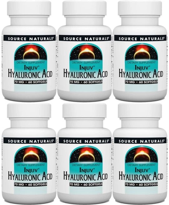 Source Naturals 소스내추럴스 히알루론산 70mg 소프트젤, 6개, 60정 - 쿠팡