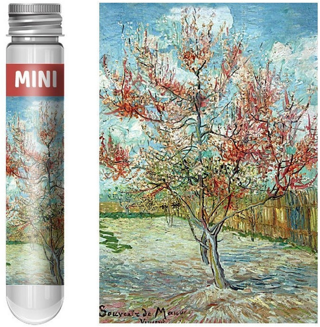 妙物優選 150片 Mini試管拼圖, 梵高-桃花盛開,150片試管拼圖 不含框, 1個