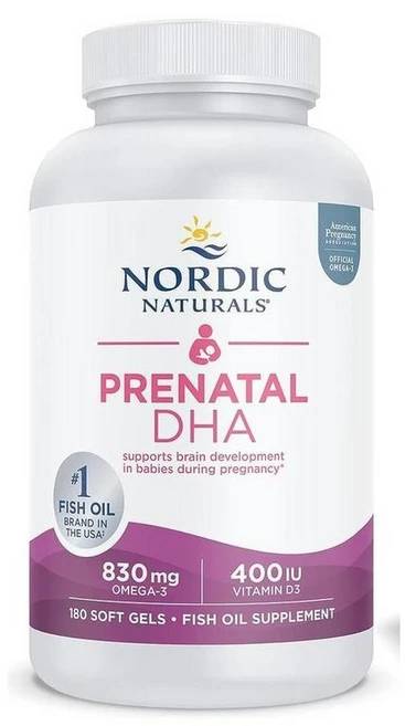 노르딕내추럴스 프레나탈 임산부 오메가3 피쉬오일 DHA 소프트젤 Nordic Naturals Prenatal DHA, 180정, 5개 - 쿠팡