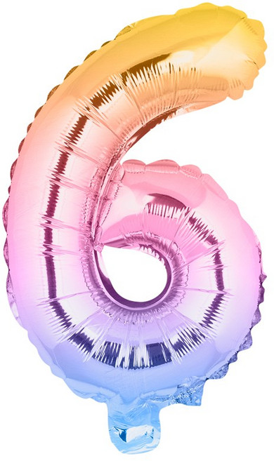 아트포유 그라데이션 은박 생일 파티 대형 숫자 풍선 100cm, 1개, 그라데이션 6