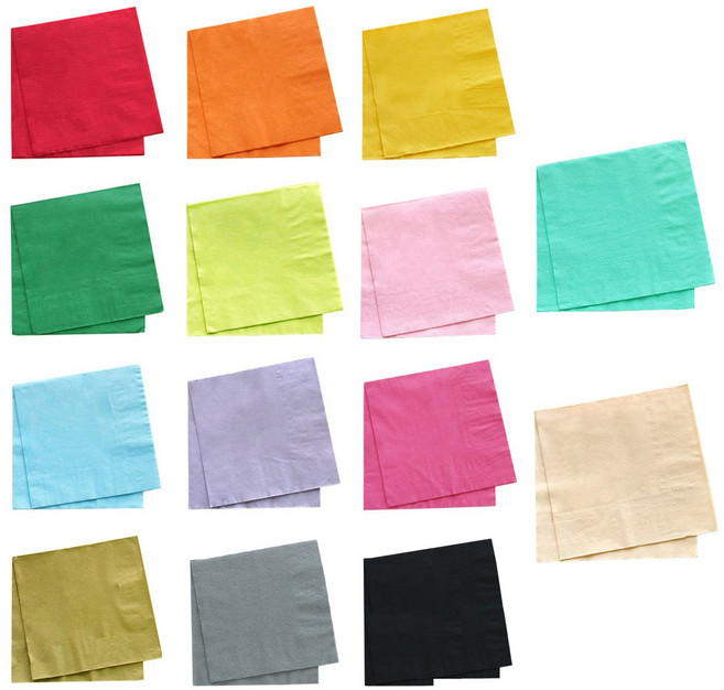 디케이셀 칼라냅킨(20매), 블랙, 1세트, 20개입