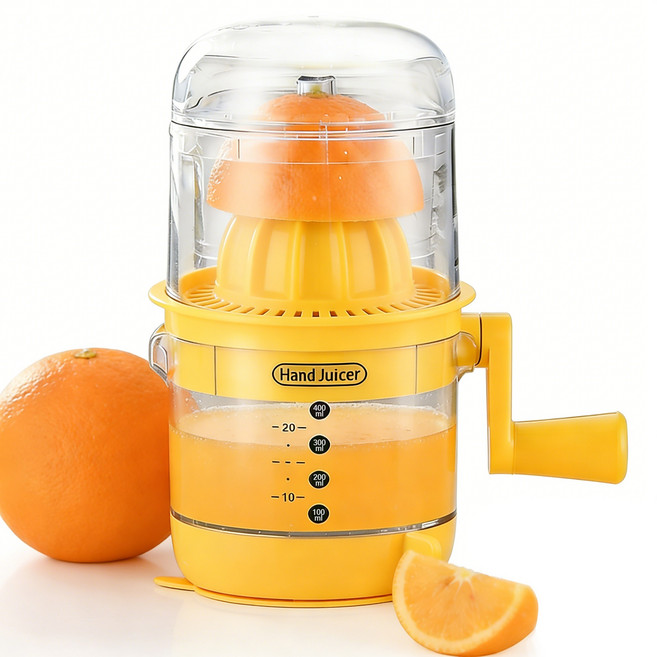 가정용 수동 착즙기 오렌지 쥬서기 레몬 스퀴저 깔끔사용 미끄럼방지 450ml, 1개