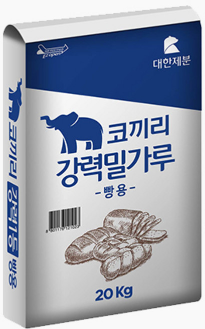 대한제분 2등급 강력밀가루 20kg, 1개