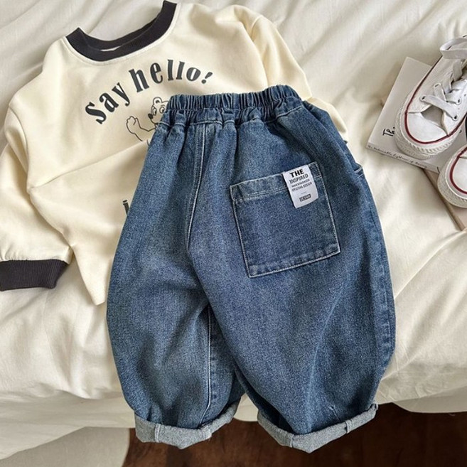 [앙디] F청바지 THE (FE093)_(아동복 데님팬츠 데님바지 통 항아리 귀여운 아동옷 유아복 의류 여아용 남아용 공용 봄 가을 청바지)
