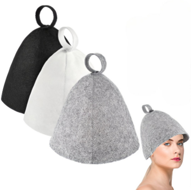 펠트 사우나모자 목욕탕모자 찜질방 헤어캡 머리캡
