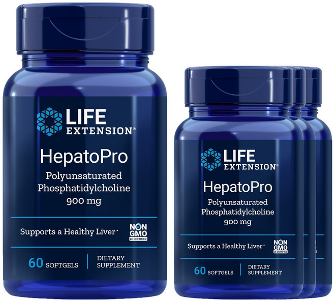 LIFE EXTENSION HepatoPro大豆軟膠囊 900mg, 60顆, 4罐