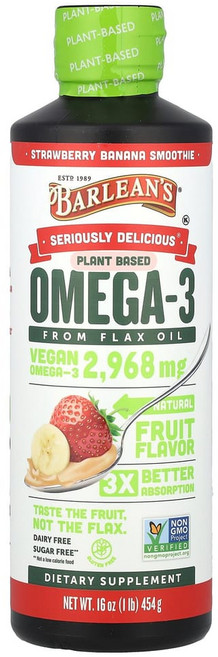 (아이허브) 발린스 정말맛있는 오메가3피쉬오일 딸기바나나스무디54g, Barlean'sSeriouslyDelicious아마오, 1개, 54g