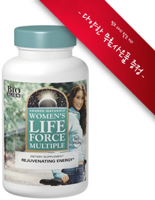 [사은품선택] 소스 네츄럴스 여성용 라이프 포스 멀티플 철분 미 포함 180정 (타블렛) Source Naturals Womens Life Force Multiple 180 tab, 1개 - 쿠팡