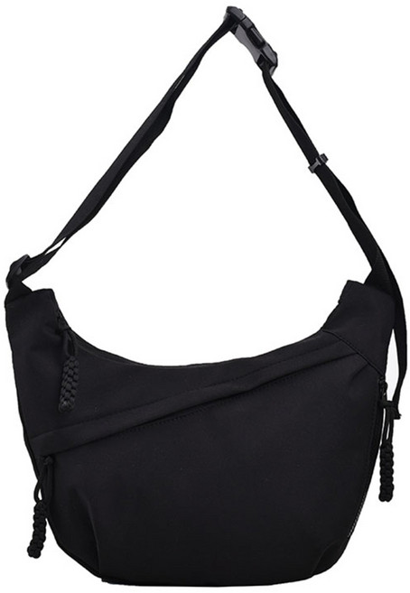 아띠꼴로 남성 크로스백 여성 슬링백 메신저백 보부상가방 반달백, 미드나잇블랙, 1개