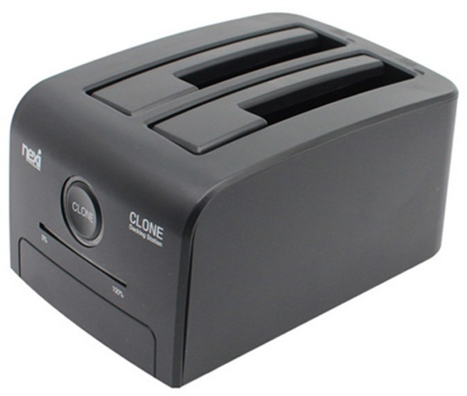 넥시 USB3.0 2베이 하드도킹스테이션 블랙 NX775, 1개