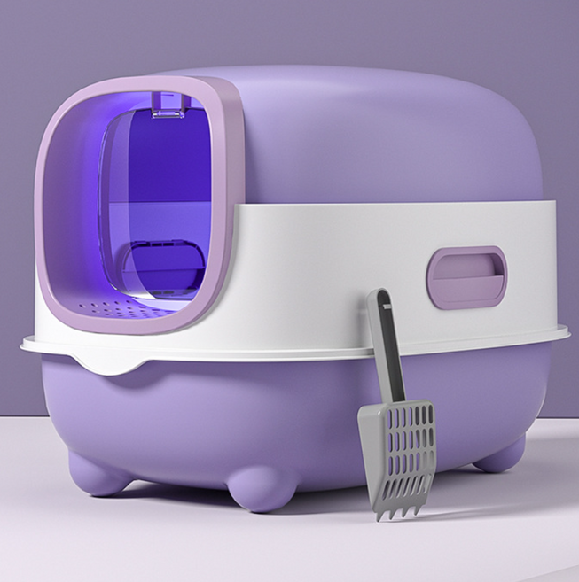 제너텍 고양이 화장실 스마트 UV 자외선 살균 냄새제거 탈취, 1개, 그레이