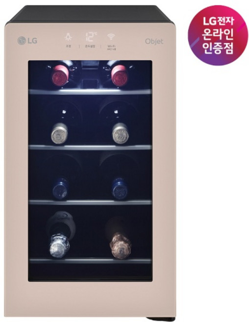 (LG전자) DIOS(디오스) 와인셀러 오브제컬렉션 8병 (클레이브라운/W0082GCB), 클레이브라운, W0082GCB