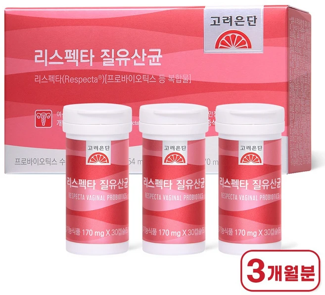 고려은단 리스펙타 질유산균, 1개, 90회분 - 쿠팡