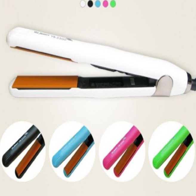 고데기 쿠션 매직기 국산 세라믹 열판 2중 회전식 미니 고대기 컬러 휴대용 온도조절, YB-3500, 블랙