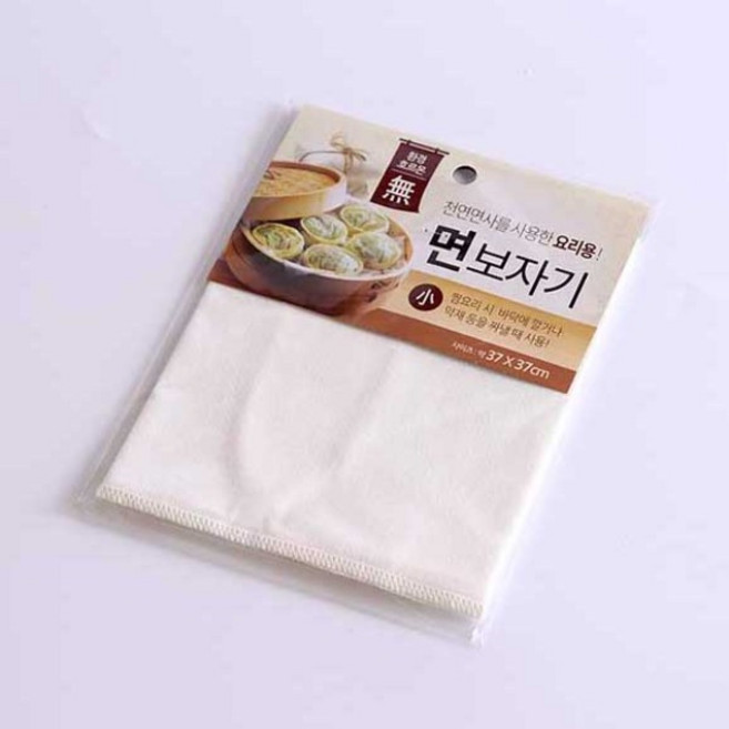 천연면사를 사용한 요리용 면보자기 찜시트 37x37cm 약재 만두 그릭요거트 찜요리, 1개