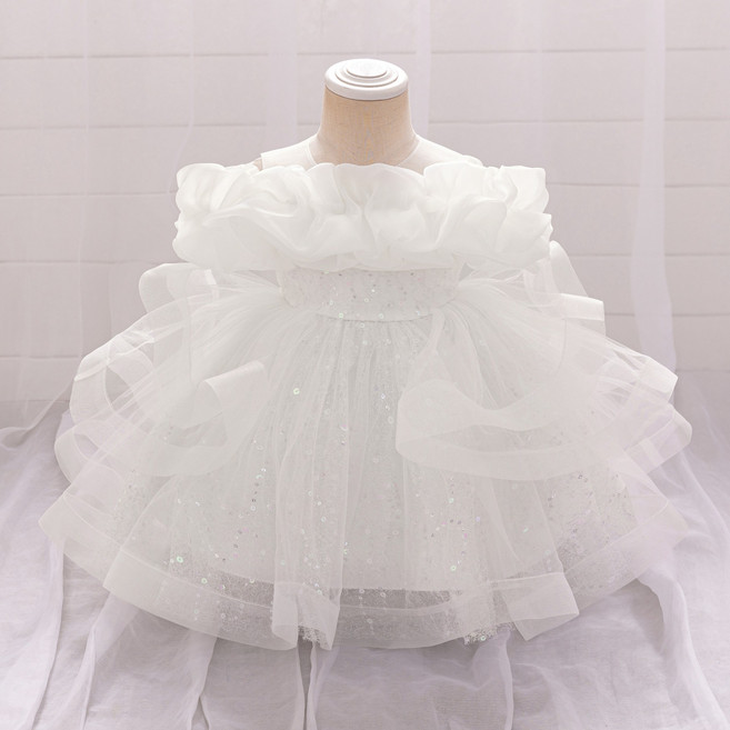 兒童禮服蓬蓬公主裙 女寶生日週歲婚紗連衣裙baby dress公主風