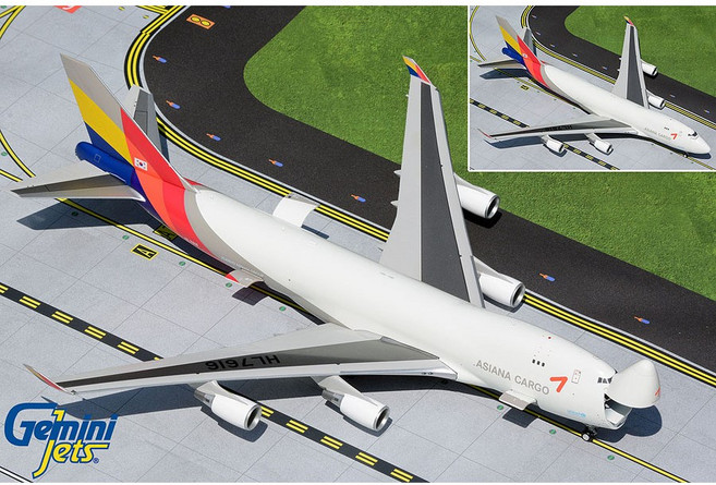 비행기모형 아시아나항공모형 Asiana Cargo 아시아나카고 B747-400F HL7616 (Interactive Series-노즈오픈)[1/200], 1개