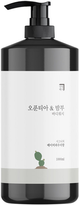 살림백서 오푼티아 앤 밤부 바디워시 베이비파우더향, 1L, 1개
