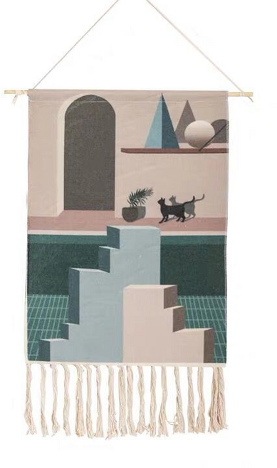 루비바 패프릭 포스터 거실 감성 벽 인테리어 소품, 고양이