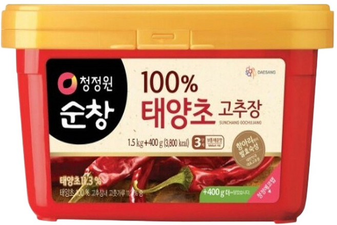 (현대백화점)청정원 순창 태양초 고추장1.5Kg(+400g), 1.9kg