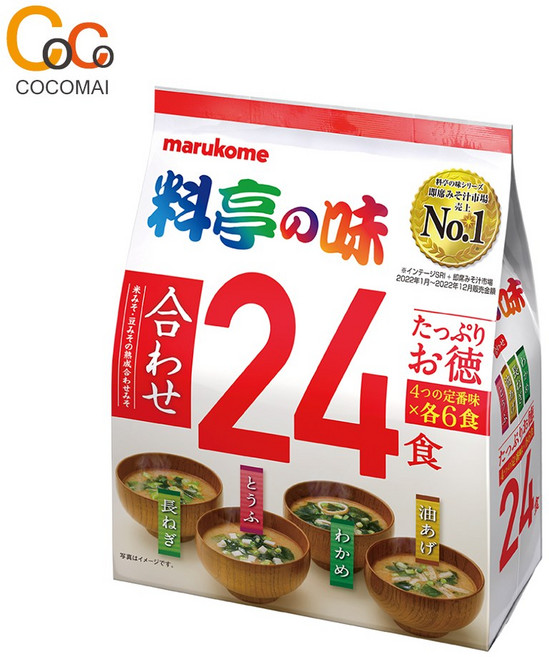 마루코메 미소시루 료테이노아지 요정의 맛 24식 즉석식품 된장국, 1개, 432g