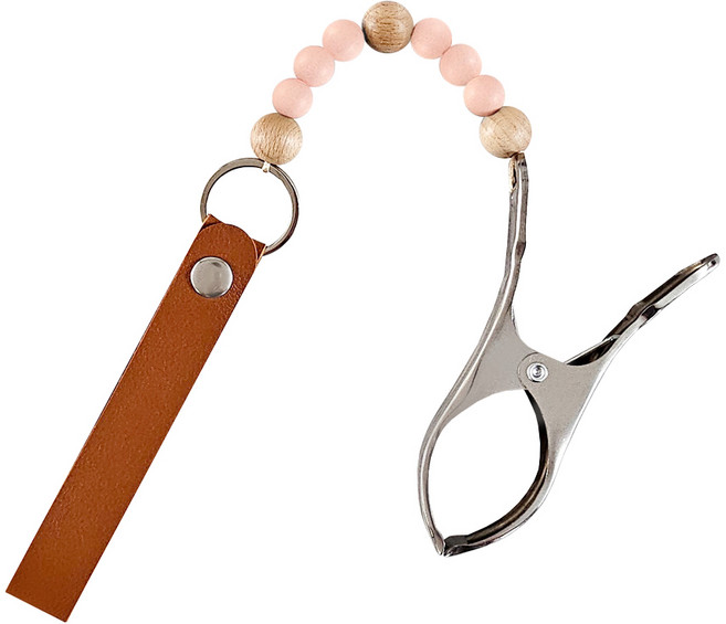 모찌아범 유모차 아기 신발걸이 유모차집게, 1개, 기본 실리콘 컬러볼(피치)