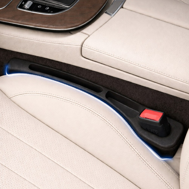 젠트너 전차종 호환 빈틈없는 자동차 시트틈새포켓 쿠션 2P, 1세트, 블랙