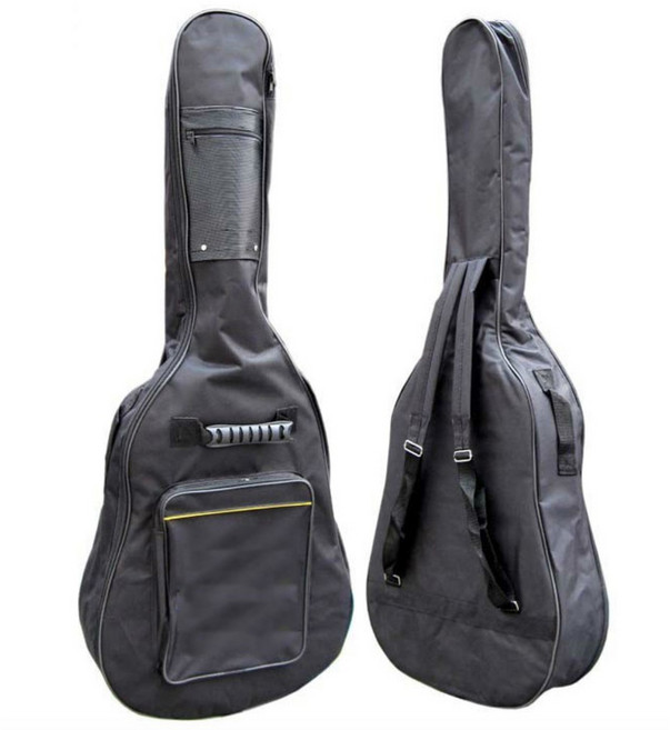 吉他袋 防水雙肩 40 / 41吋 民謠吉他包 吉他收納袋, 黑色, 1個