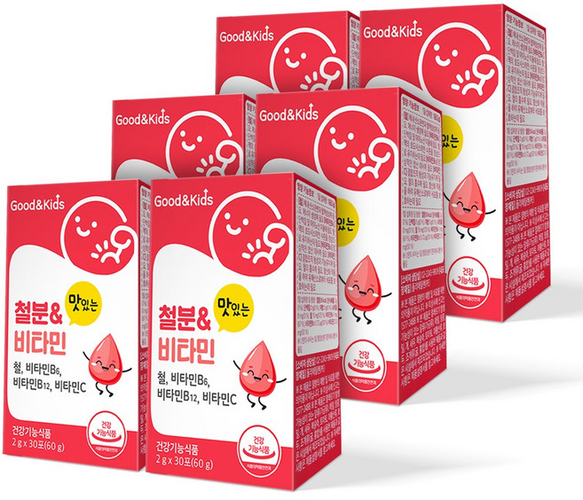 굿앤키즈 맛있는 키즈 철분 비타민, 2g, 180개