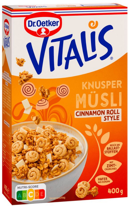 닥터외트커 Dr. Oetker 뮤즐리 크런치 비탈리스 시나몬 롤, 1개, 400g