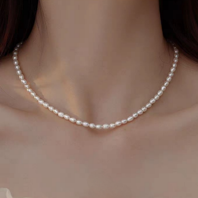 다예품 못난이 심플 진주 목걸이