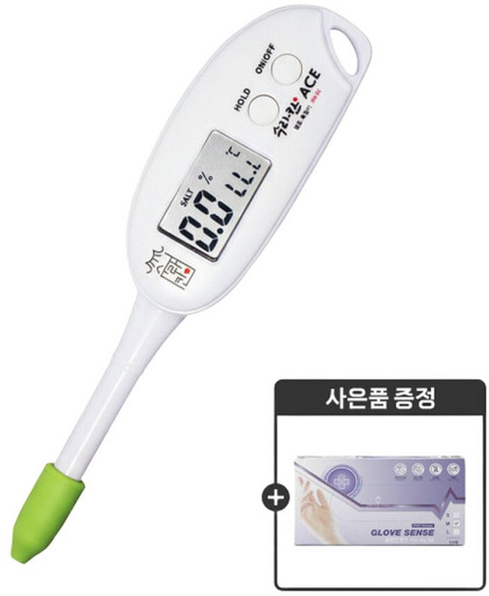 짠맛 루틴 수라칸 ACE 디지털 염도계 염도측정기 5% 측정, 1개