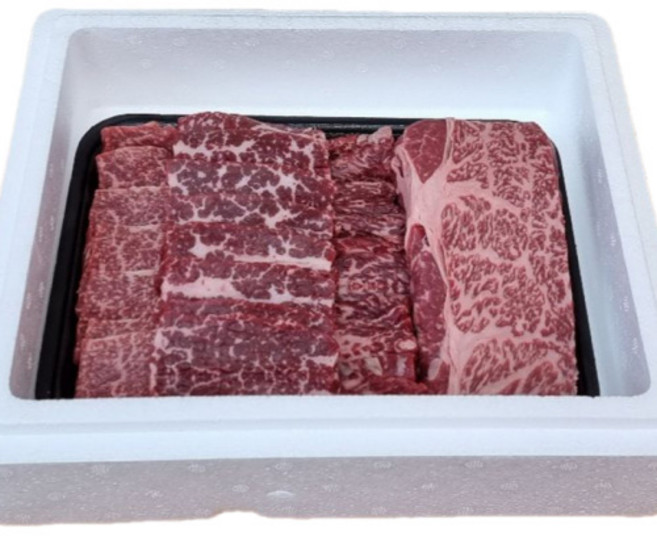 명절 한우 선물 세트 프리미엄 구이 투쁠, 프리미엄 모듬 (등심 새우살 살치 채끝), 800g