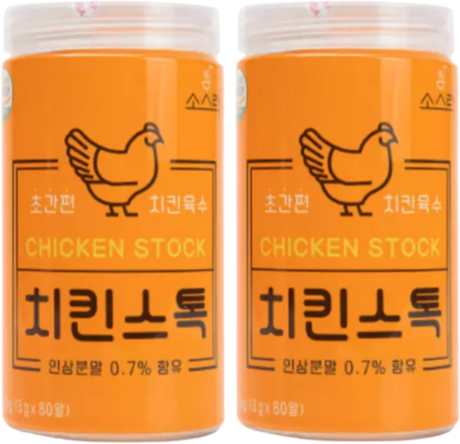 소스락 치킨스톡 3g x 80 x 2, 240g, 2개