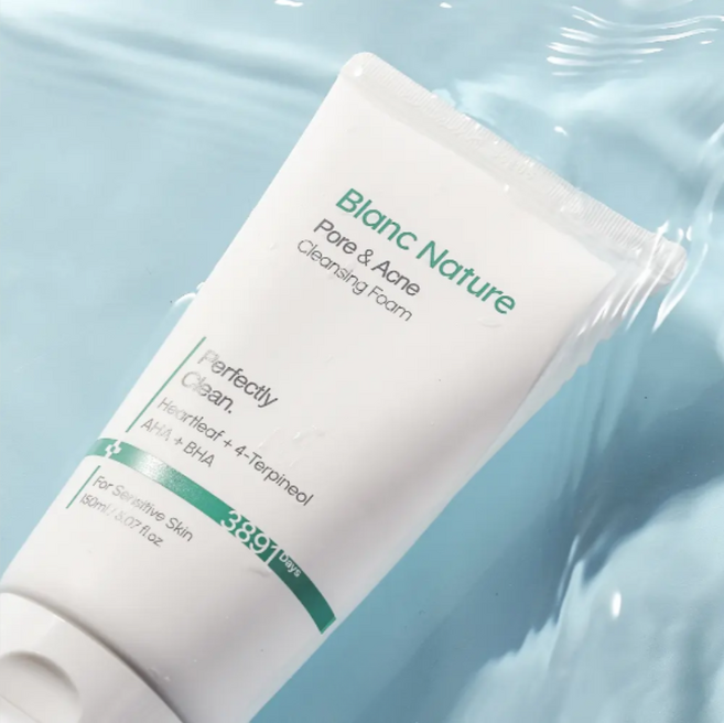 블랑네이처 모공 여드름 클렌징 폼 어성초 AHA BHA 민감성 피부 100ml (+50ml), 1개, 150ml