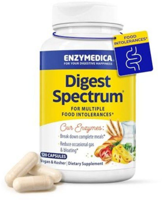 Enzymedica Digest Spectrum 여성과 남성을 위한 소화 효소포뮬러 120캡슐, 1개