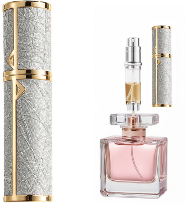 네일룸 글리터 펌핑식 향수공병 5ml 충전 리필 향수공병, 1개, #4 실버