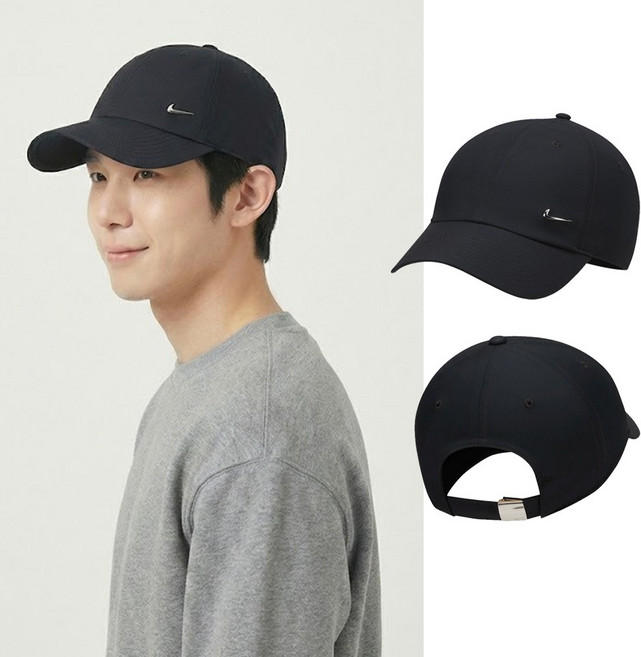 나이키 모자 메탈 스우시 캡모자 클럽 언스트럭처 대두모자 야구모자 남녀공용 커플 깊은볼캡 사이즈조절
