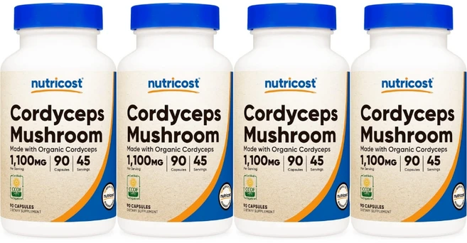 뉴트리코스트 동충하초버섯 1100mg, 180정, 4개 - 쿠팡