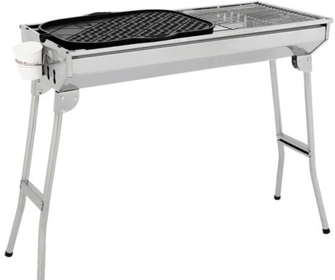 캠핑몽 포터블 XL 바베큐그릴 고기 불판 풀세트 접이식 캠핑 숯불 야외 화로 스텐 석쇠 휴대용 대형, 1개