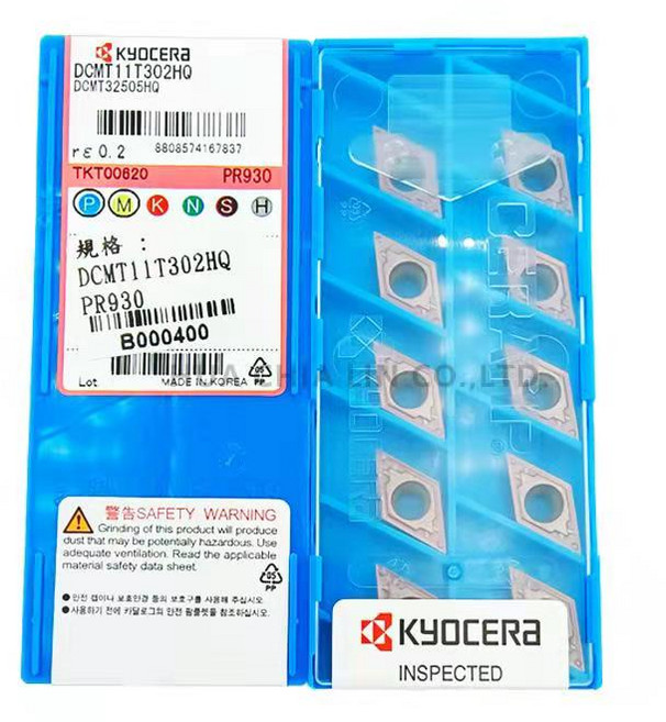 KYOCERA 京瓷 DCMT11T302XP TN6020 / DCMT11T302HQ PR930 車刀片，高耐磨，適用多種金屬, 1個, DCMT11T302HQ  PR930
