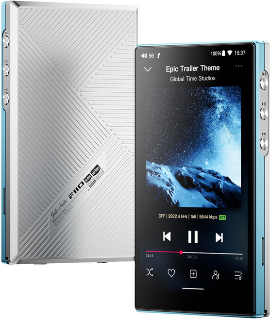 FiiO JM21 안드로이드 13 고해상도 음악 플레이어 MP3 Snapdragon 680 Bluetooth USB DAC 12.5H 재생 시간, 02 Sky Blue, 1개