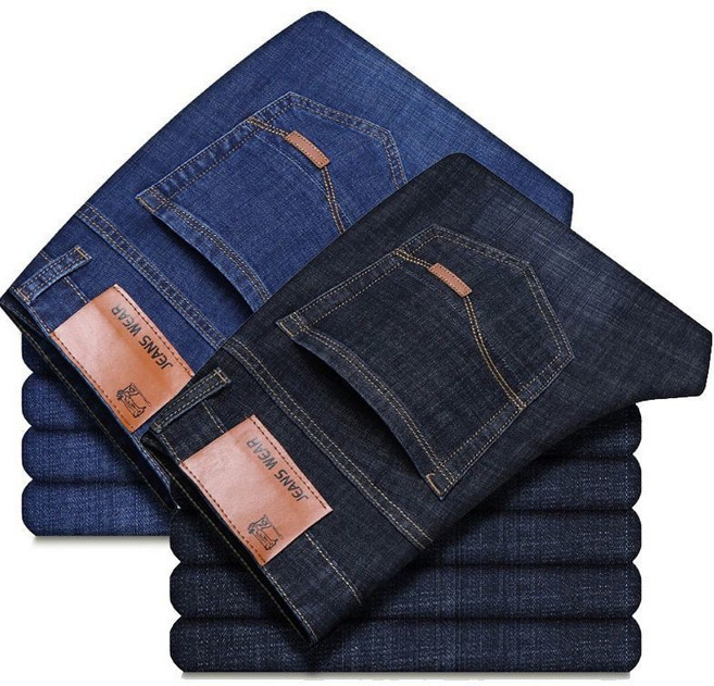 1+1 남자 청바지 봄 가을 남성용 캐주얼 일자형 작업복 넉넉한 핏 대형 사이즈 튼튼함 JXH