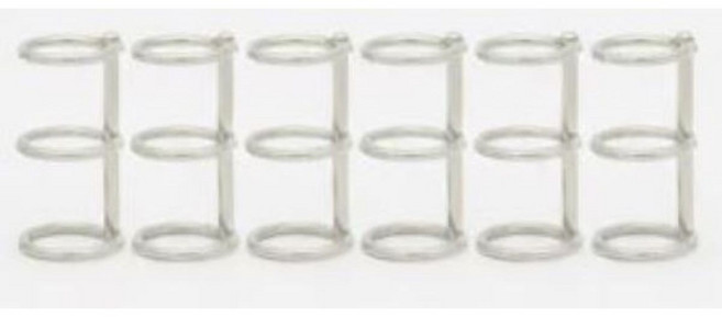 알록달록소품샵 3공 바인더링 내경 15mm (6개입), 1세트, 실버