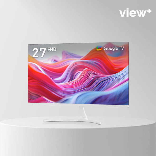 TV 겸용 모니터 IP 68.58cm(27인치) 스탠드 컴퓨터, 방문설치, 스탠드 포함, V27 화이트, 60.96cm(24인치)