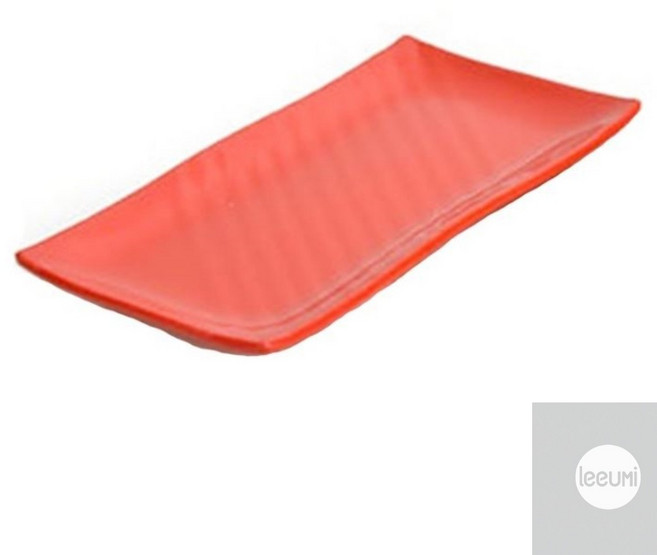 리우미 멜라민 일식사라접시 중 빨강색 주방그릇, 1개