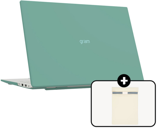 [세트할인-키스킨/파우치] LG 그램 2022/23 보이아 케이스 16인치(16Z90Q/16ZD90Q) 17인치(17Z90Q/17ZD90Q), 케이스+파우치, 16인치/케이스(민트)+V2파우치(화이트), 1개
