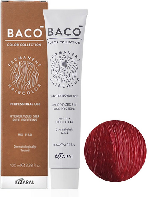 카랄 바코염색약 컬러 컬렉션 고밀도 색소함량이높은 헤어염색약 조정색, 리얼레드_7.66, 1개