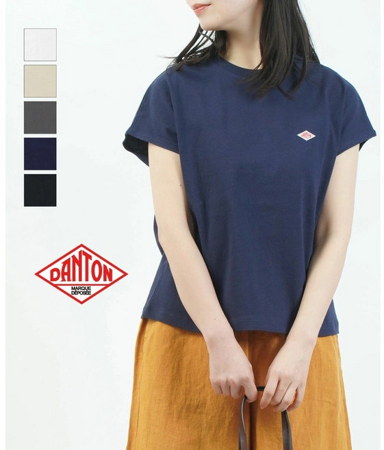 단톤 DANTON 여성 반팔 돌먼 세미크롭 무지티셔츠 DT-C0403 FLC 5컬러