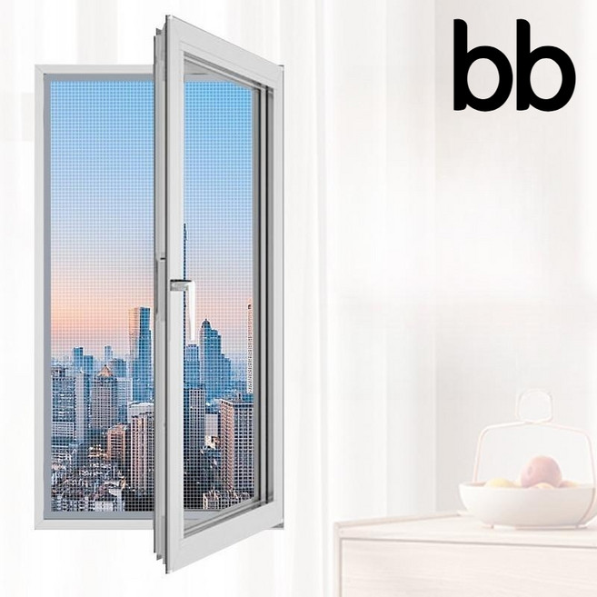 여닫이 창문 방충망 모기장 베란다 방문 현관문 고급 붙이는 출입구 롤, 30x60cm, 특별-흰색-검정, 1개